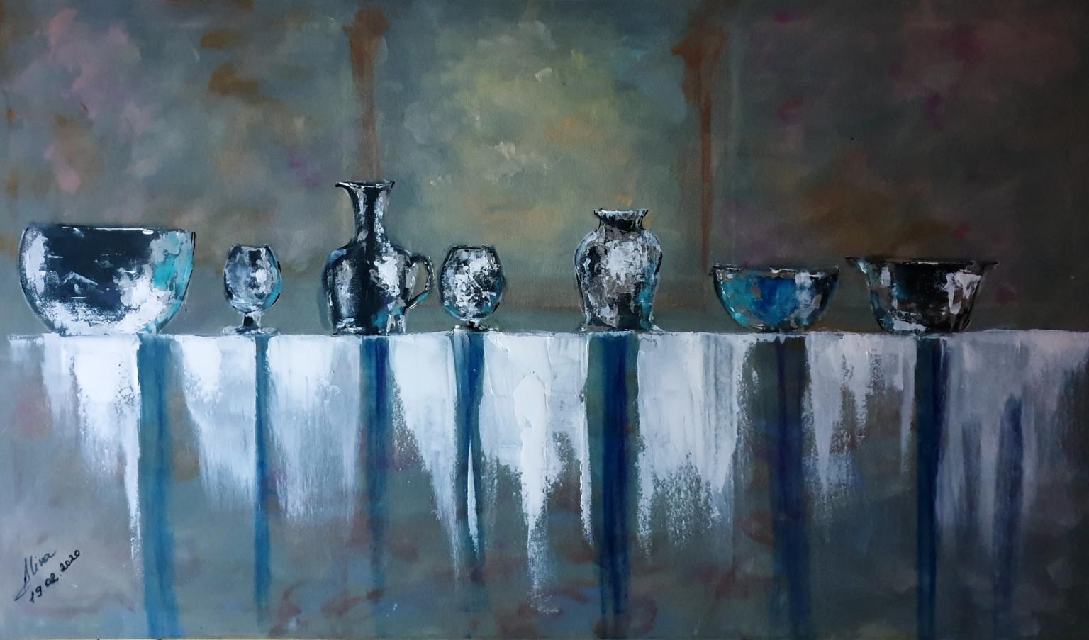 ArteDiAlina.com painting: grandmother's silver